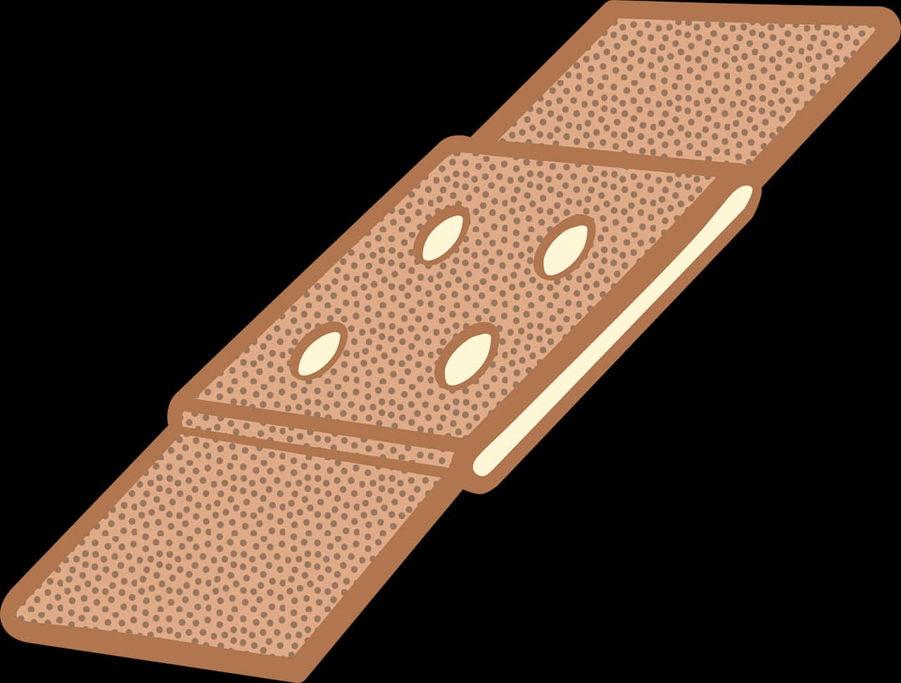 A Rectangular Object With Dots