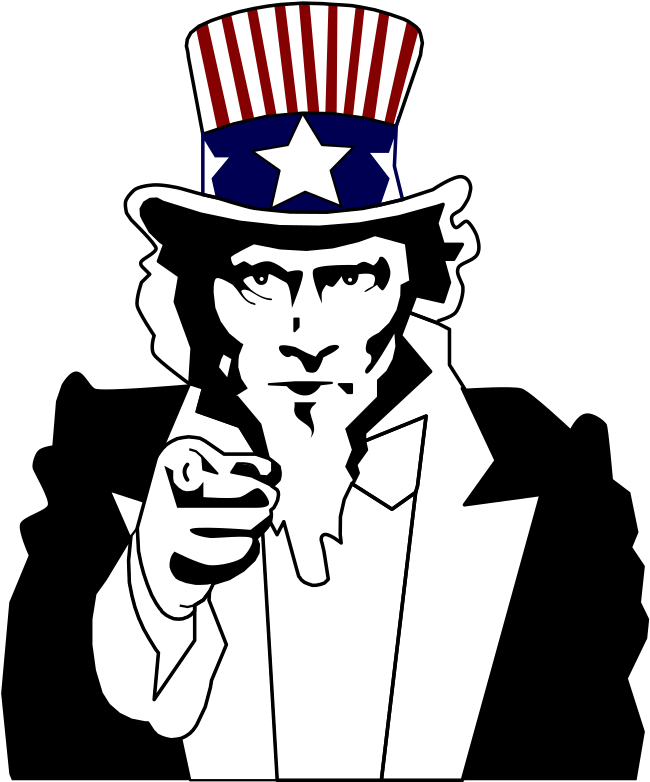 A Cartoon Of A Man Wearing A Hat With Stars And Stripes