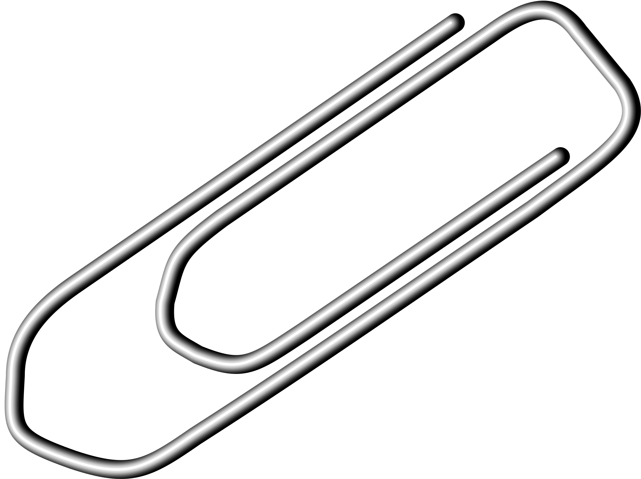 A White Paper Clip On A Black Background