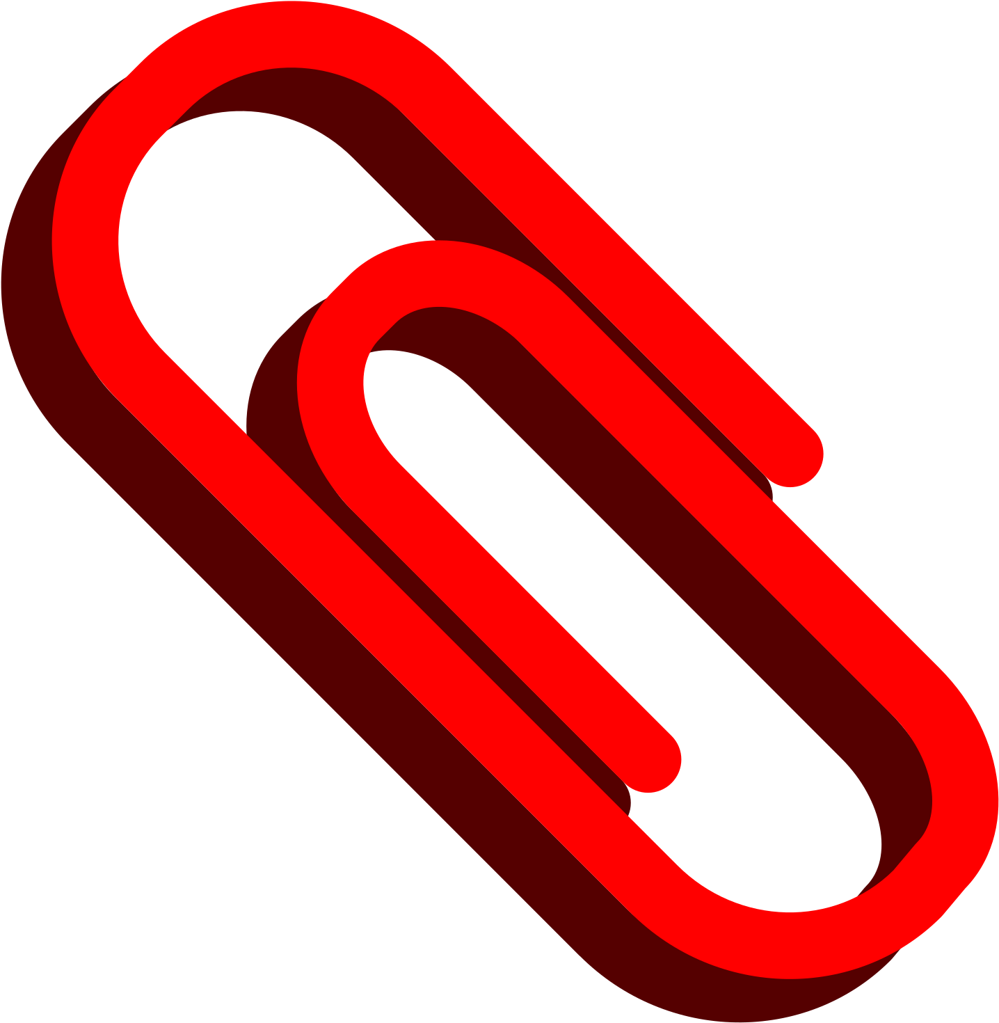 A Red Paper Clip On A Black Background