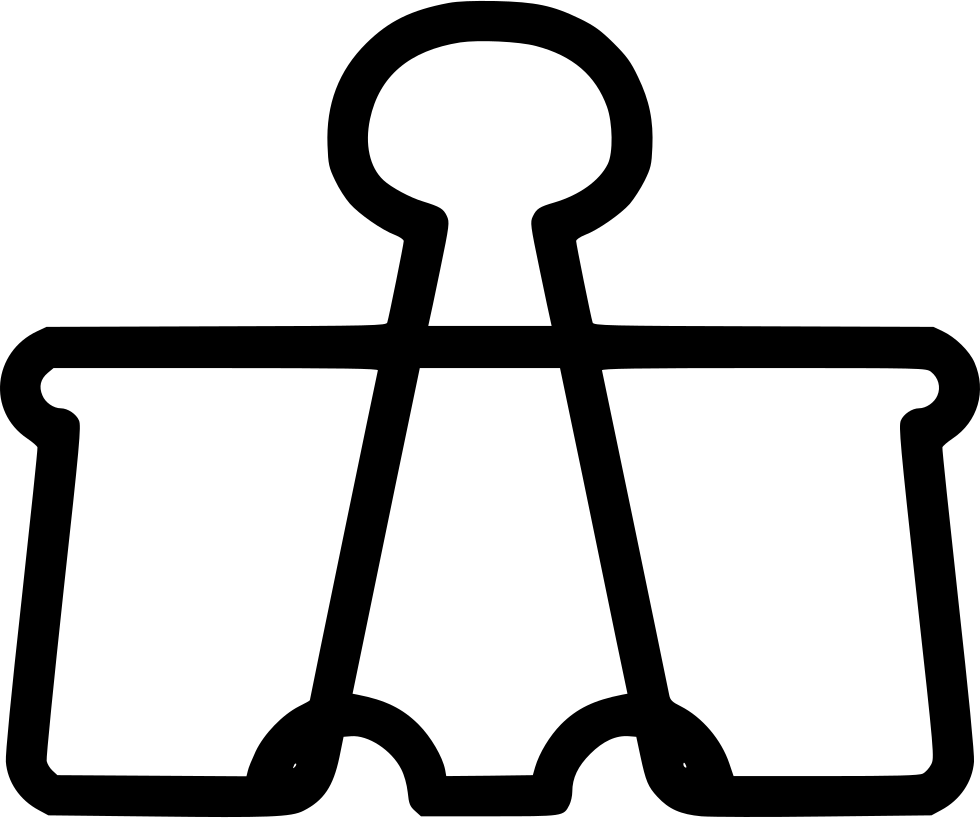 A Black Line Drawing Of A Paper Clip
