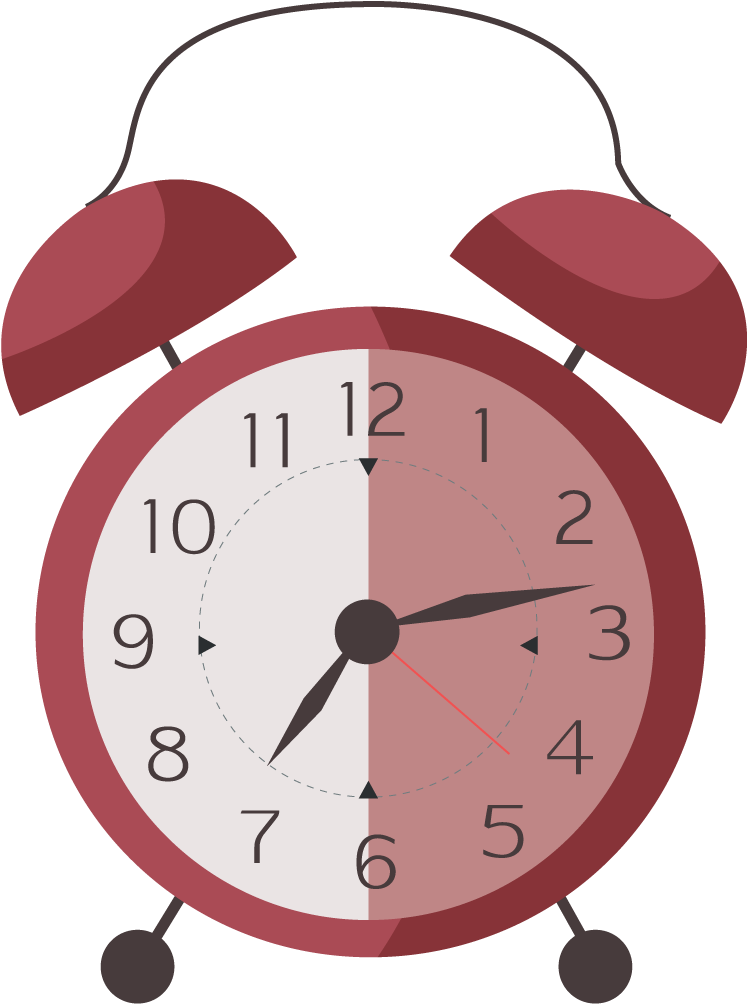 A Red Alarm Clock With Bells