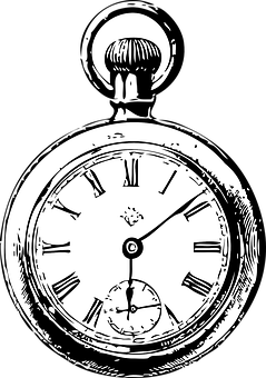 A Black And White Clock