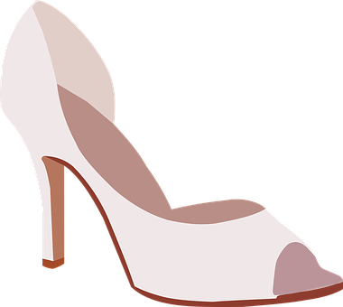 A White High Heeled Shoe