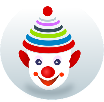 A Clown Face With A Hat