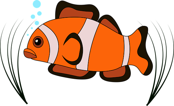 A Cartoon Of An Orange Fish