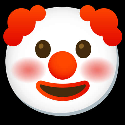 A Clown Face With Red Cheeks And A Black Background