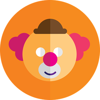 A Clown Face With A Hat