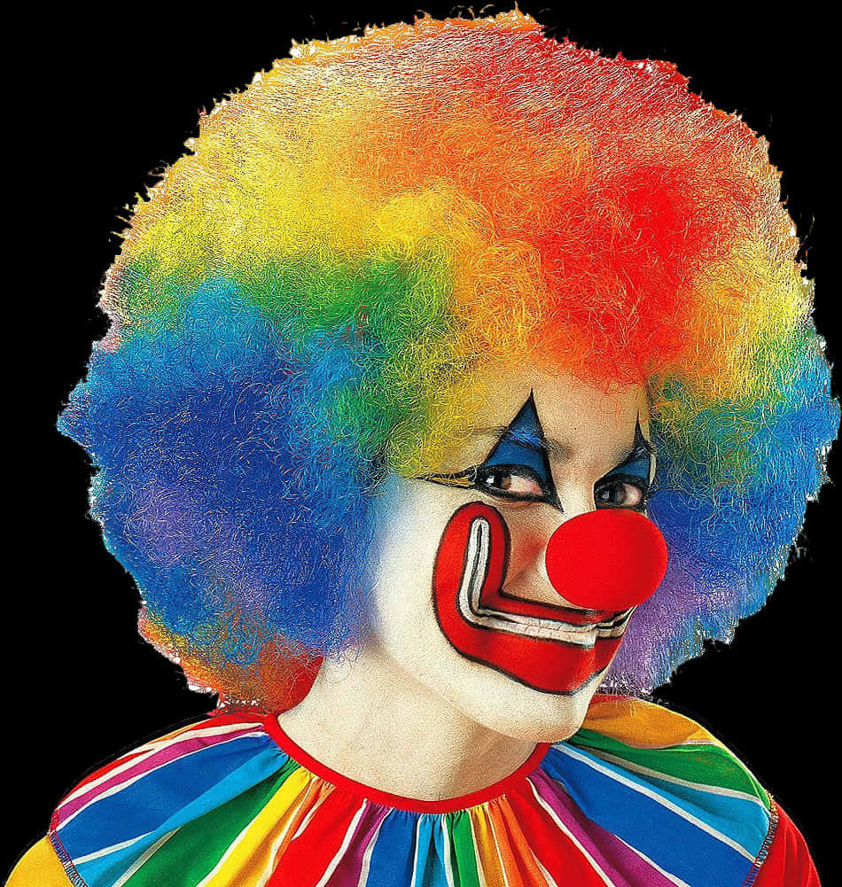 A Person With A Clown Face