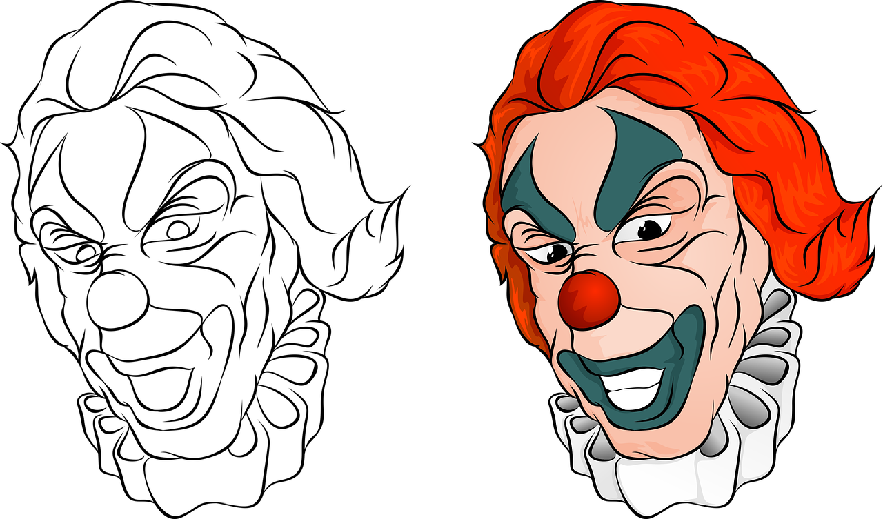 Clown, Terrible, Halloween, Fear, Scary, Spooky, Redhead, - Cartoon, Hd Png Download