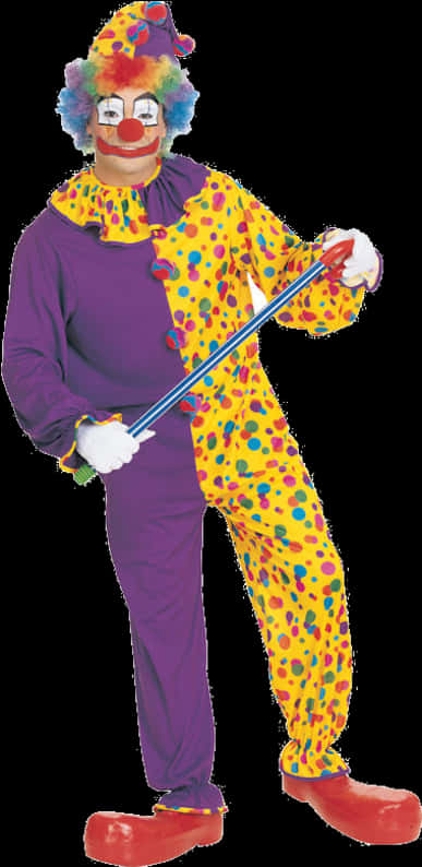 A Person In A Clown Garment