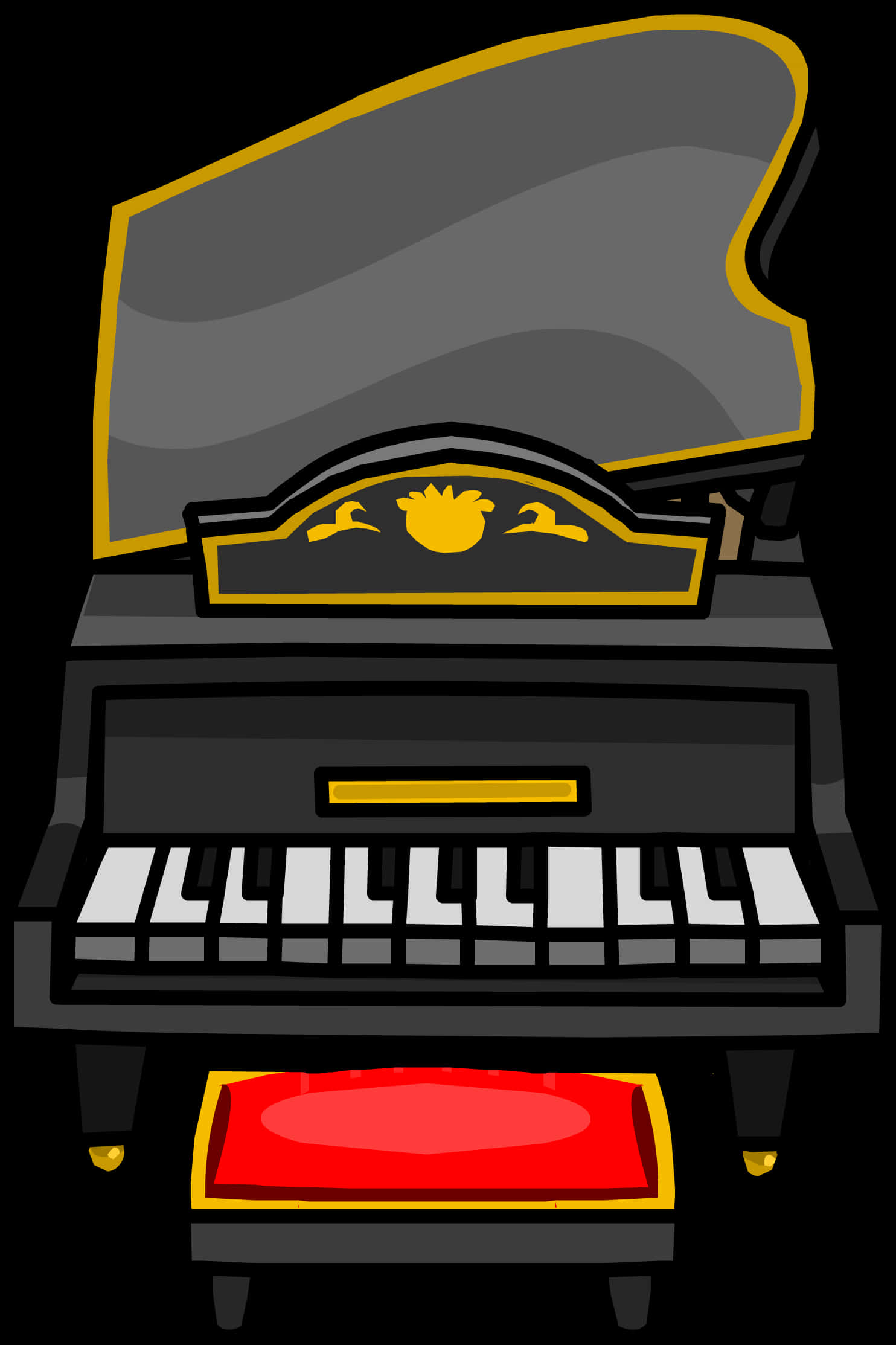 A Cartoon Of A Piano