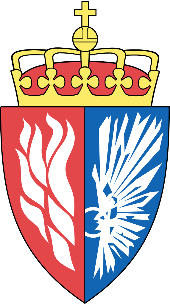 A Red Blue And White Shield With A Crown