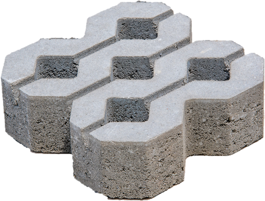A Grey Concrete Blocks With A Black Background