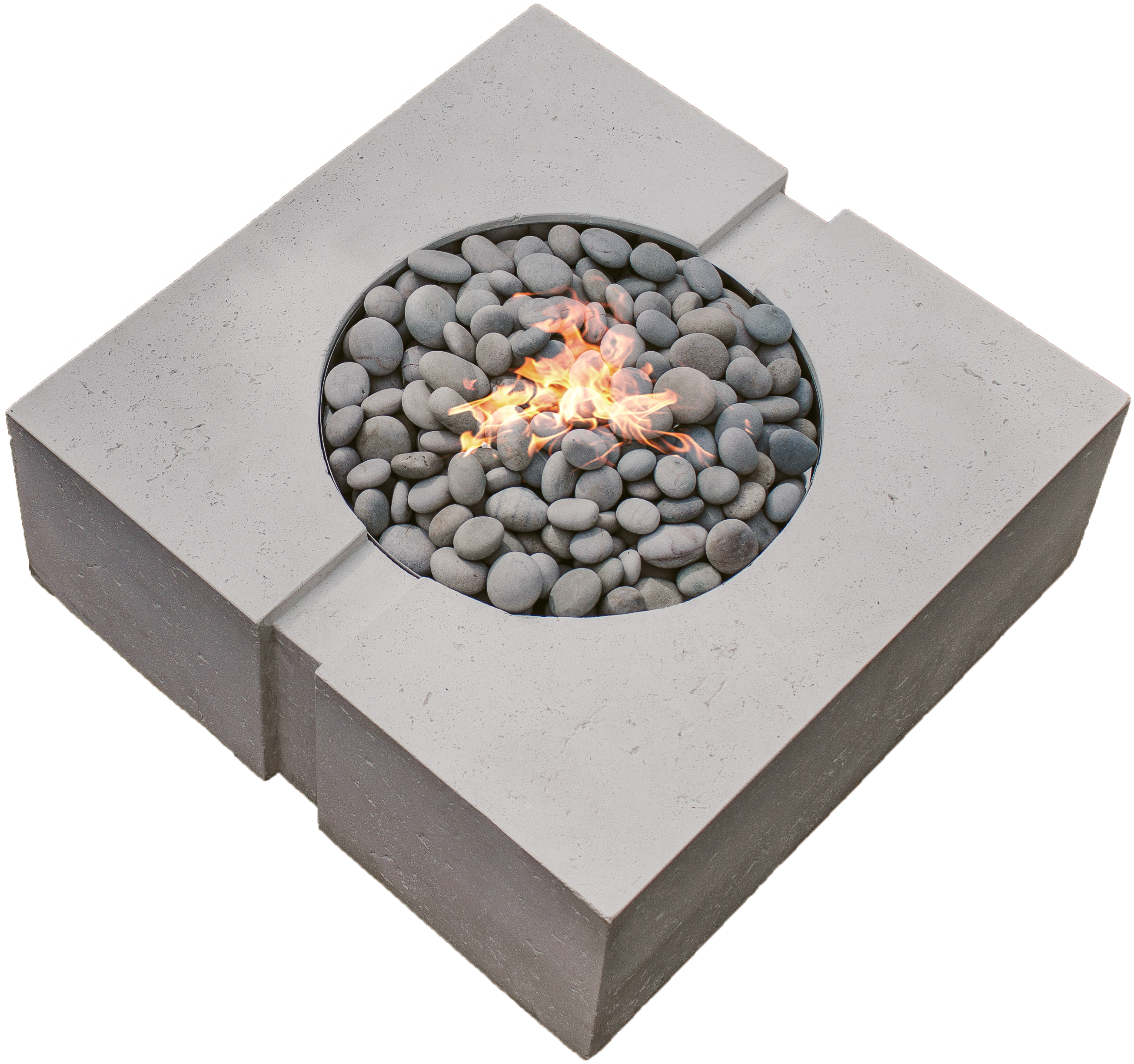 A Fire Pit With Rocks In It