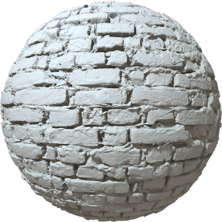 A White Ball Made Of Bricks