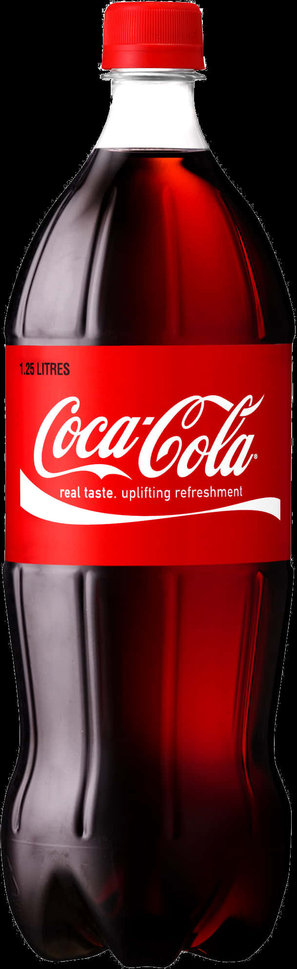 A Bottle Of Soda With A Red Label