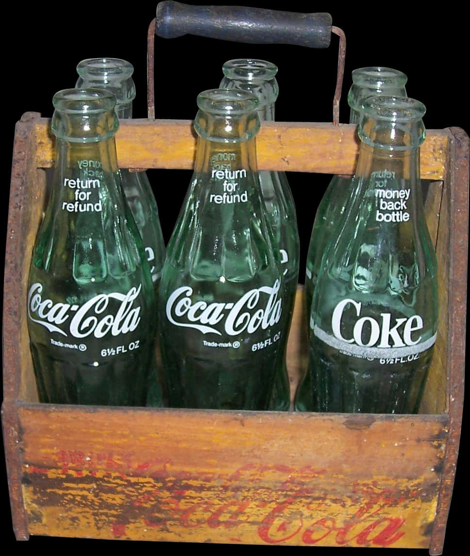 A Group Of Bottles In A Wooden Crate