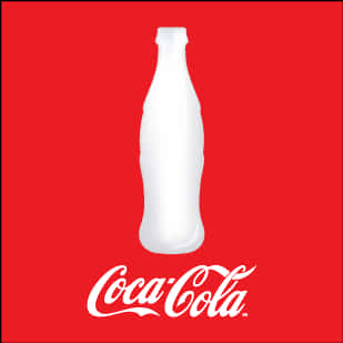 A White Bottle On A Red Background