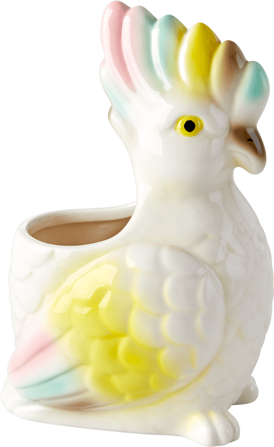 A White Ceramic Bird Shaped Vase