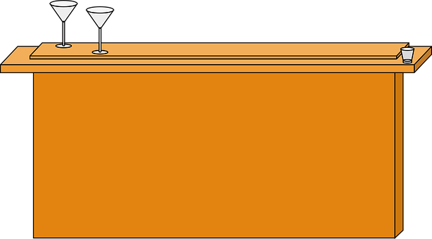 A Glass On A Bar