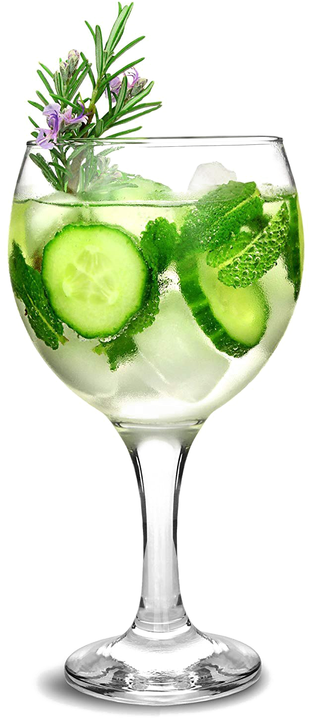 A Glass Of Water With Cucumbers And Mint