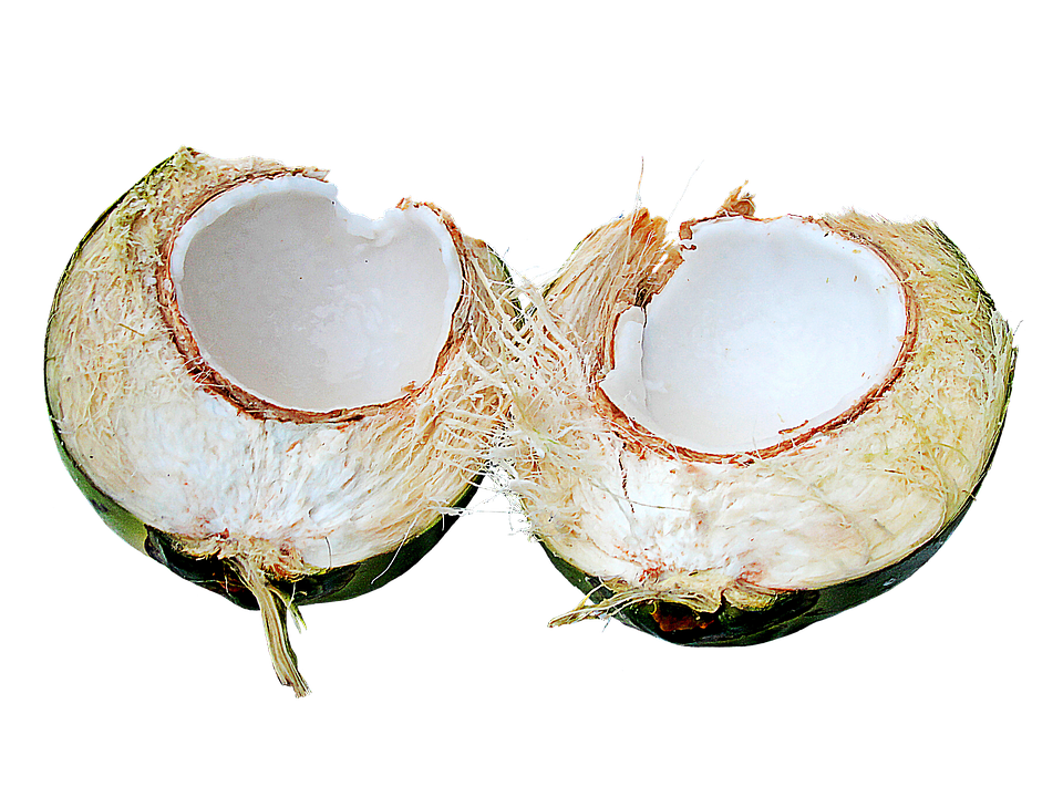 A Coconut Cut In Half