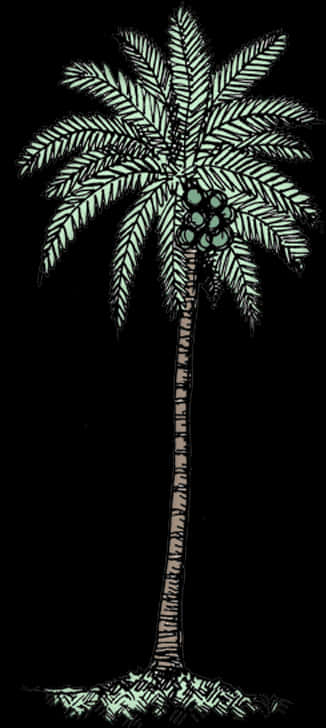 A Palm Tree With Fruits