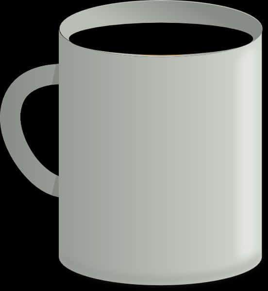 A White Mug With A Handle