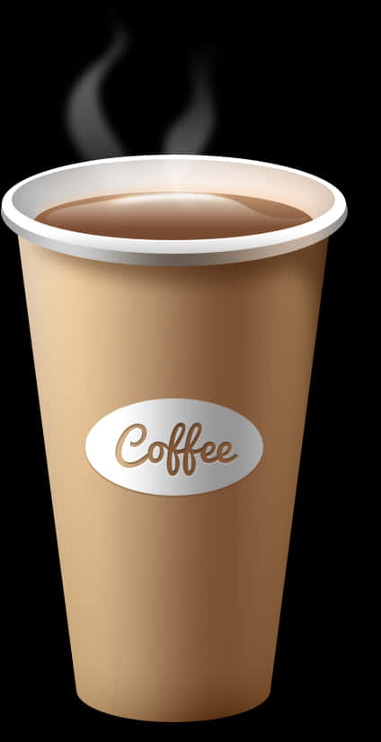 A Brown Coffee In A Paper Cup