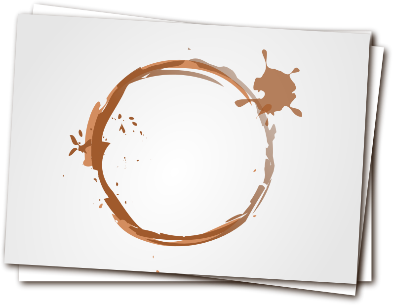 A Brown Circle With Blots On A White Background