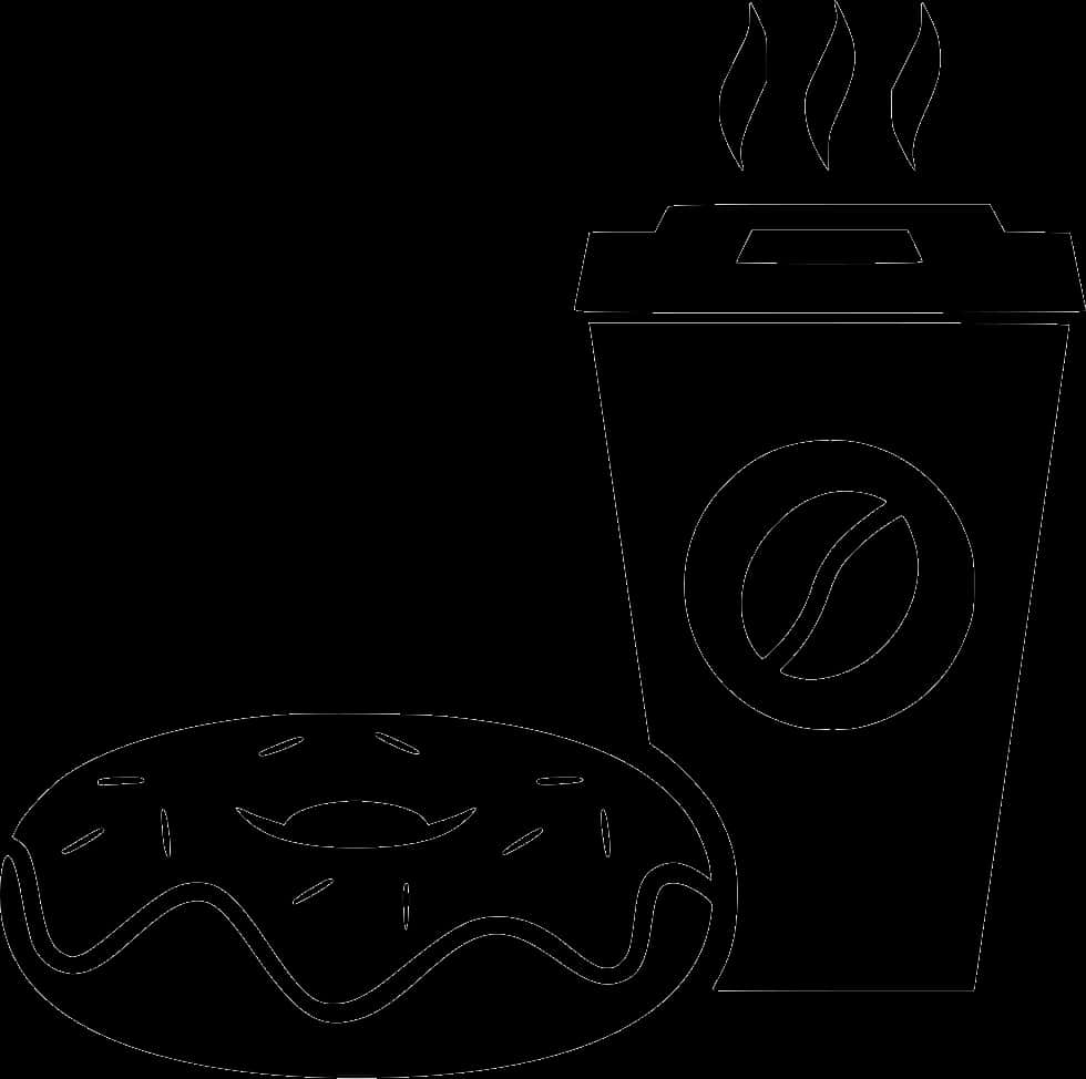 Coffee To-go And Donut Graphic