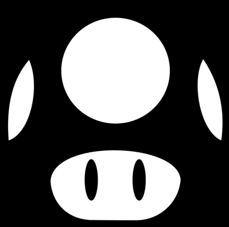 A White Pig Face With A Black Background