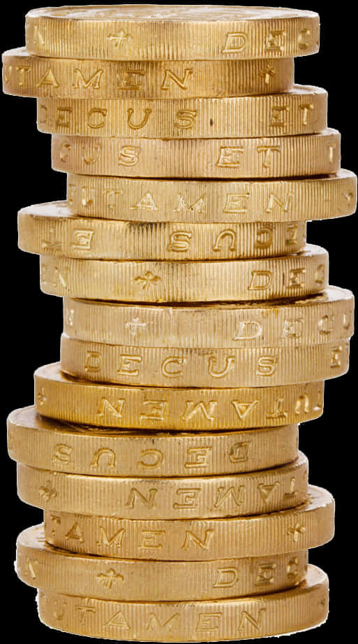 A Stack Of Gold Coins