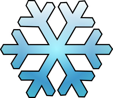 A Blue Snowflake On A Black Background