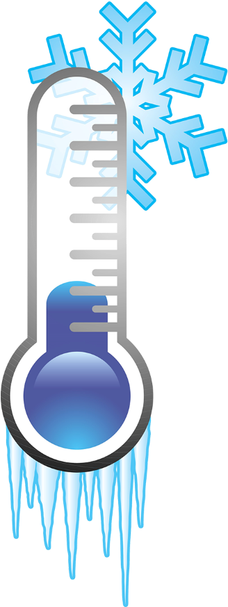 A Thermometer With A Blue And White Circle