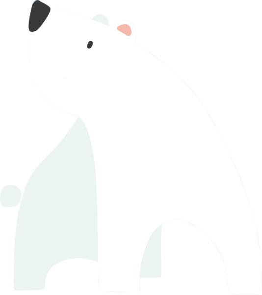 A White Bear With Black Background