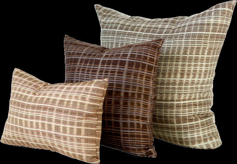 A Group Of Pillows On A Black Background