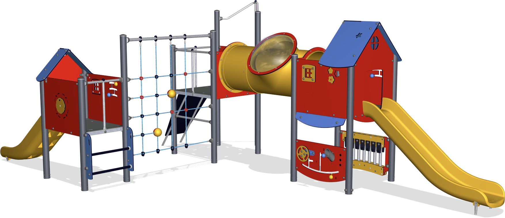 A Playground Equipment With A Tunnel