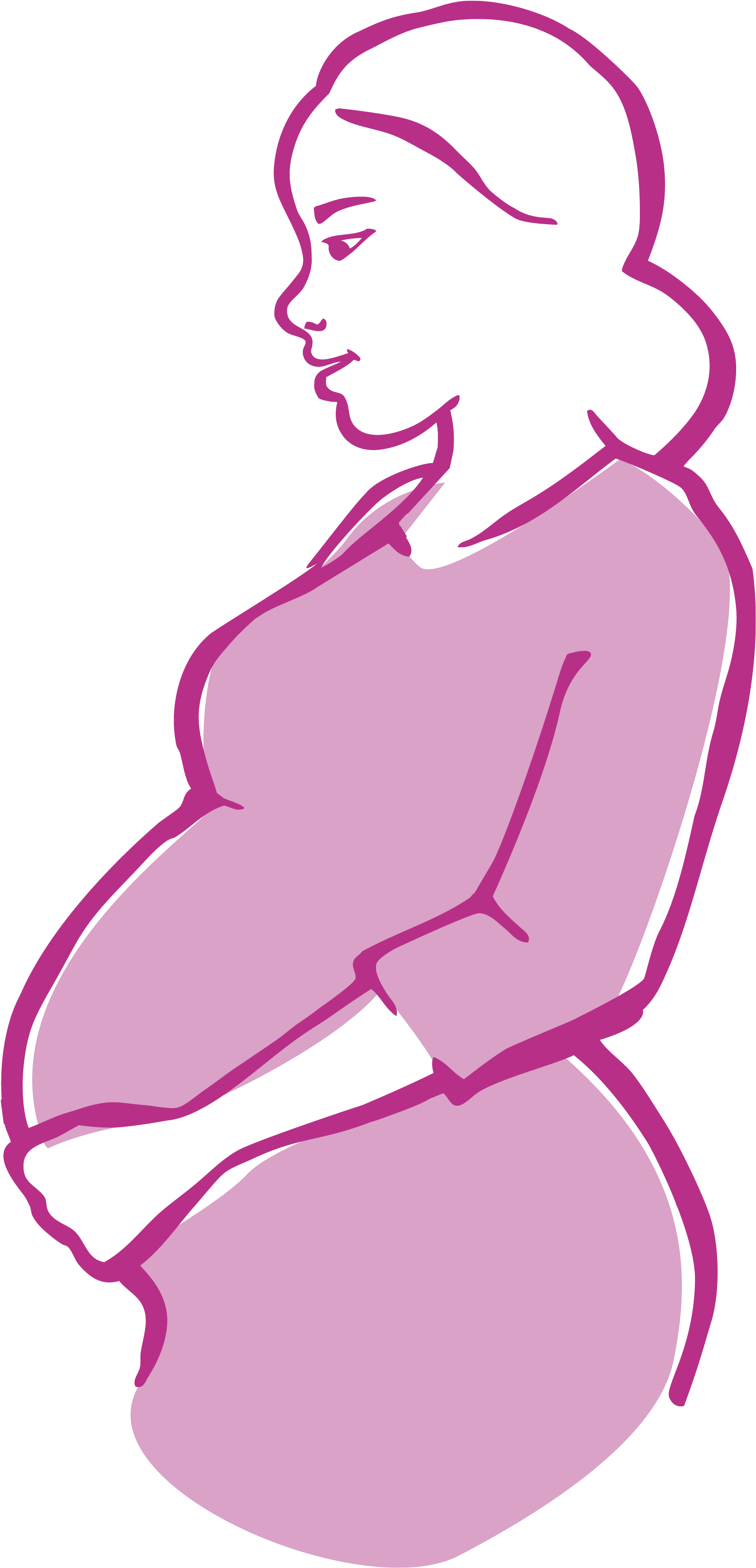 A Pregnant Woman With Her Hands On Her Stomach