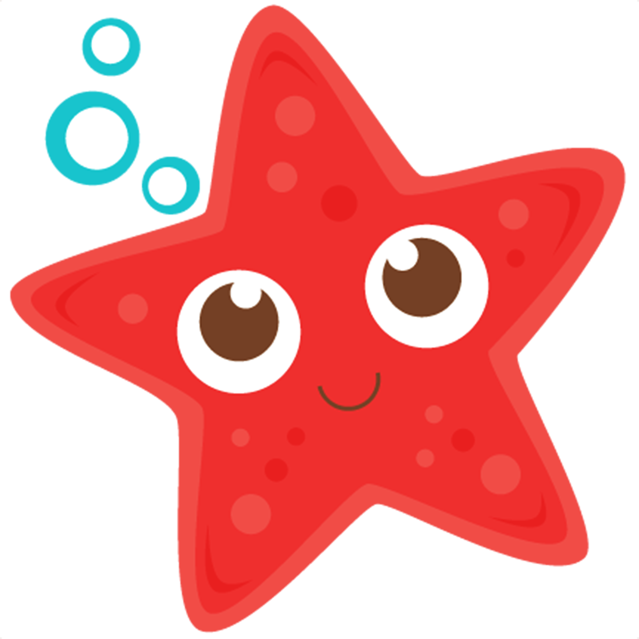 A Cartoon Of A Red Starfish