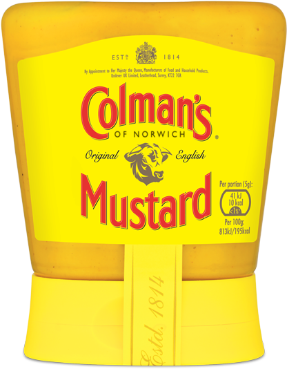 Colman's Squeezy Mustard - Colmans Mustard Label, Hd Png Download