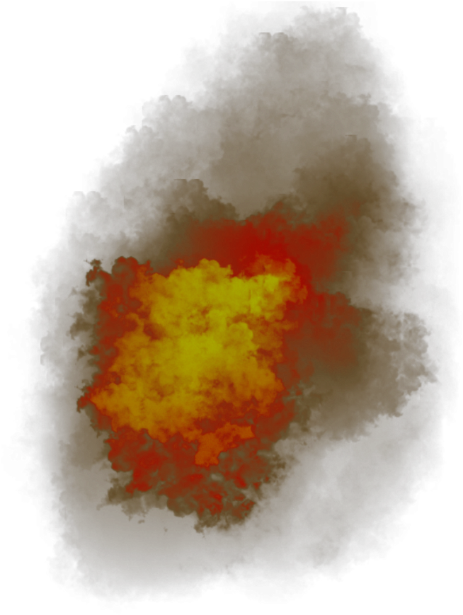 A Fireball With Smoke