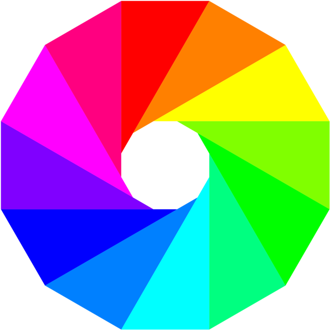 A Rainbow Colored Circle On A Black Background