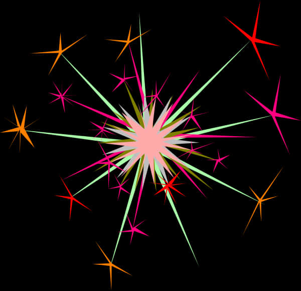 Colorful Bursting Sparkles