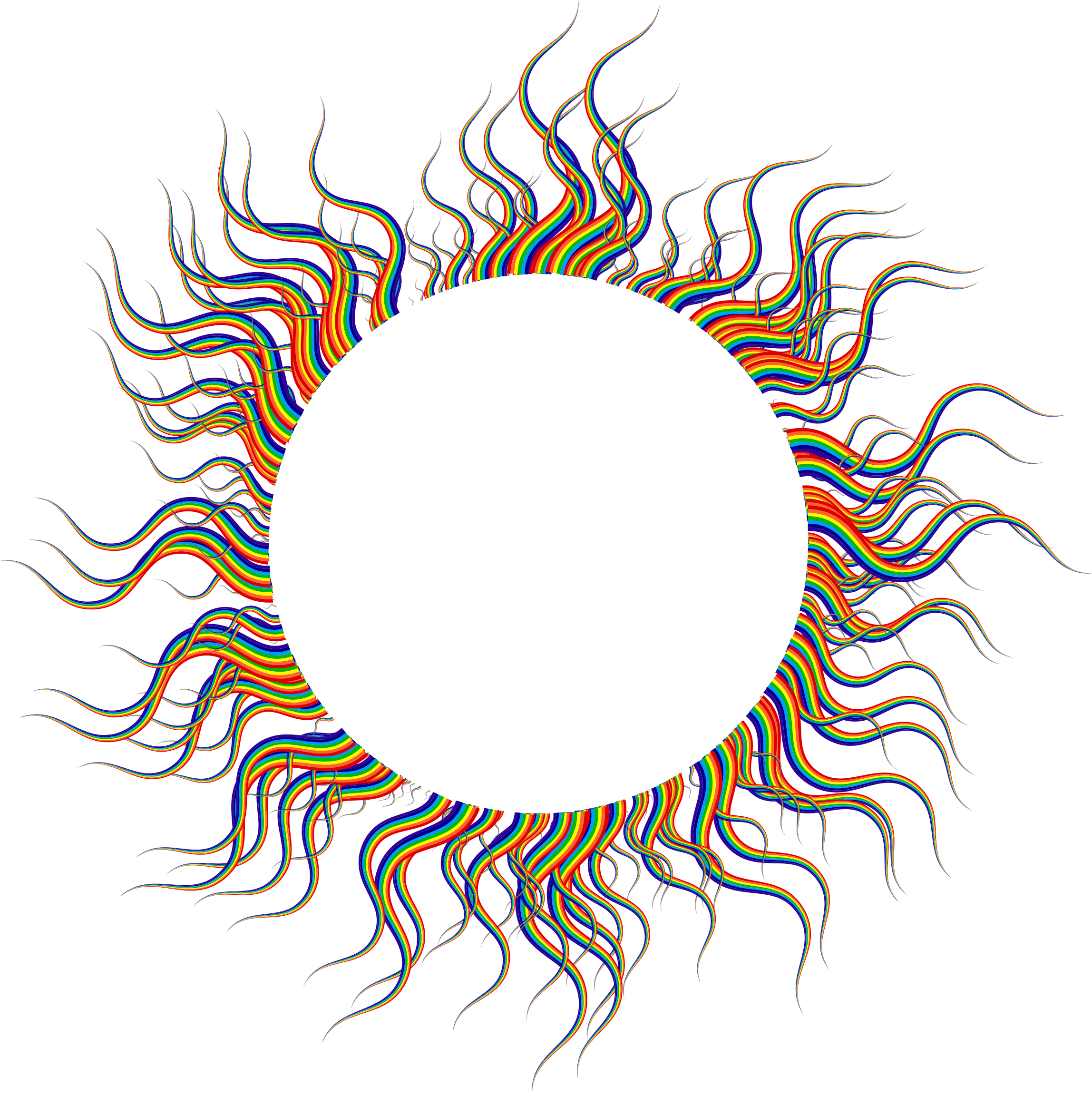 A Circular Object With Colorful Lines