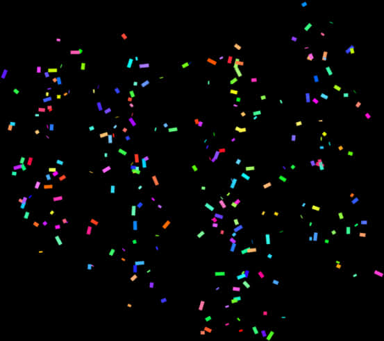 Colorful Confetti With Transparent Backgroundq