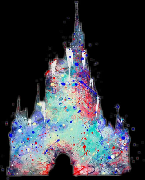 Colorful Disney Castle