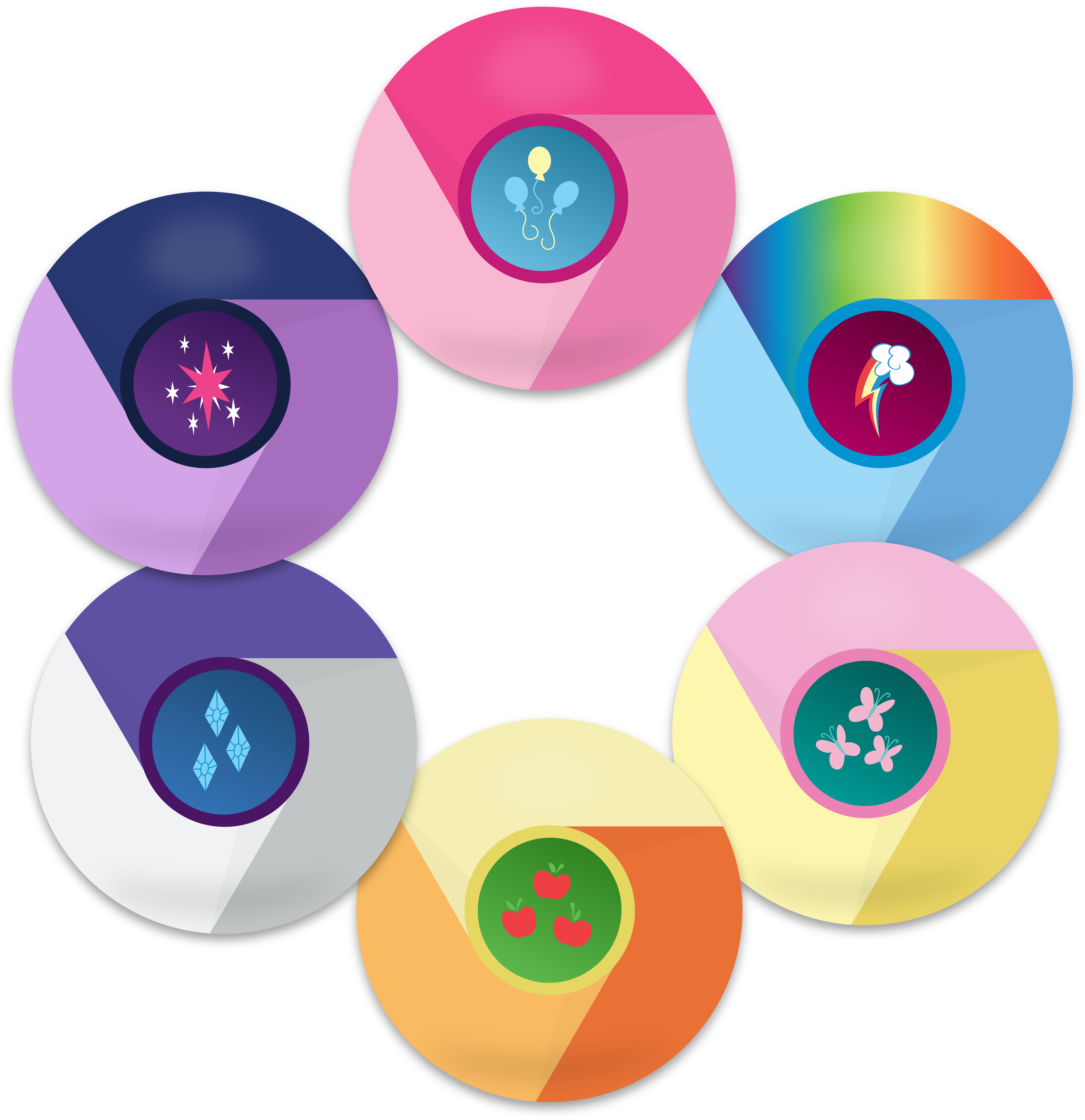 A Group Of Colorful Circles With Different Designs