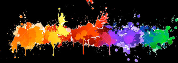 Colorful Paint Splash Rainbow